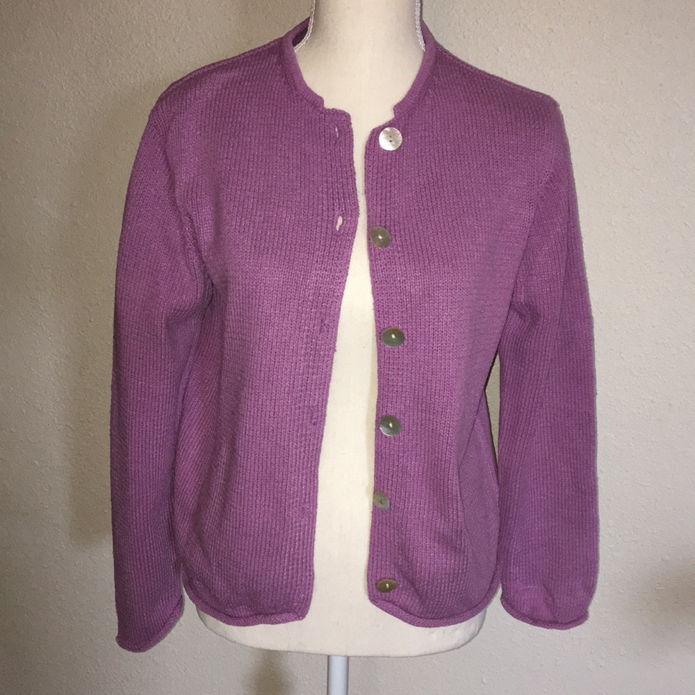 LL Bean thick cardigan sweater size S/M